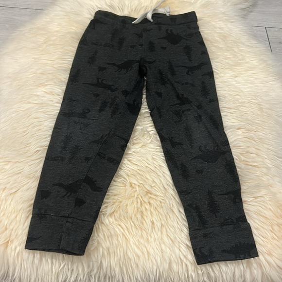 Old Navy Joggers Sweatpants in Gray and Black Dinosaur Design Size 4T - Picture 7 of 13
